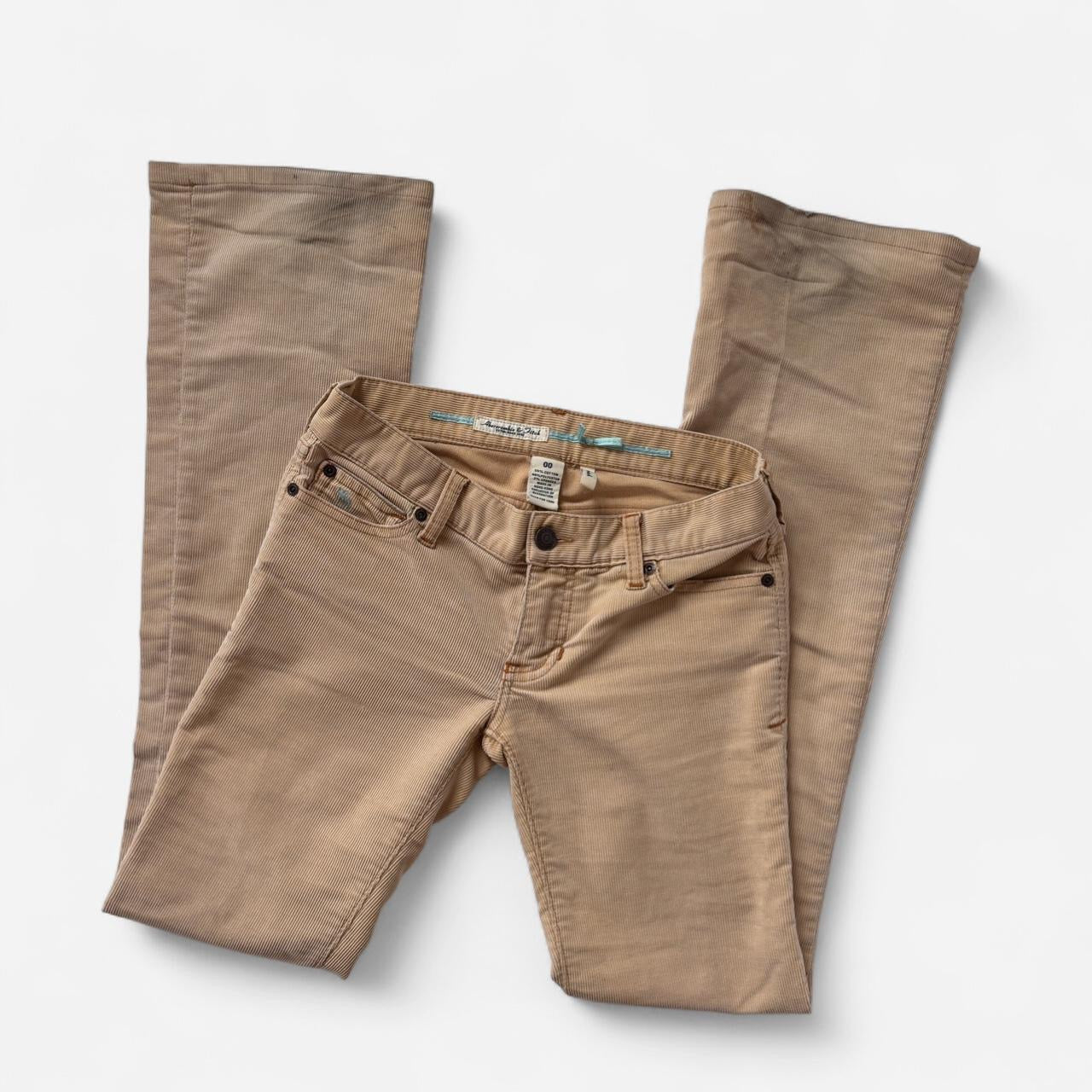 Y2K Abercrombie & Fitch Low Rise Corduroys (XXS)