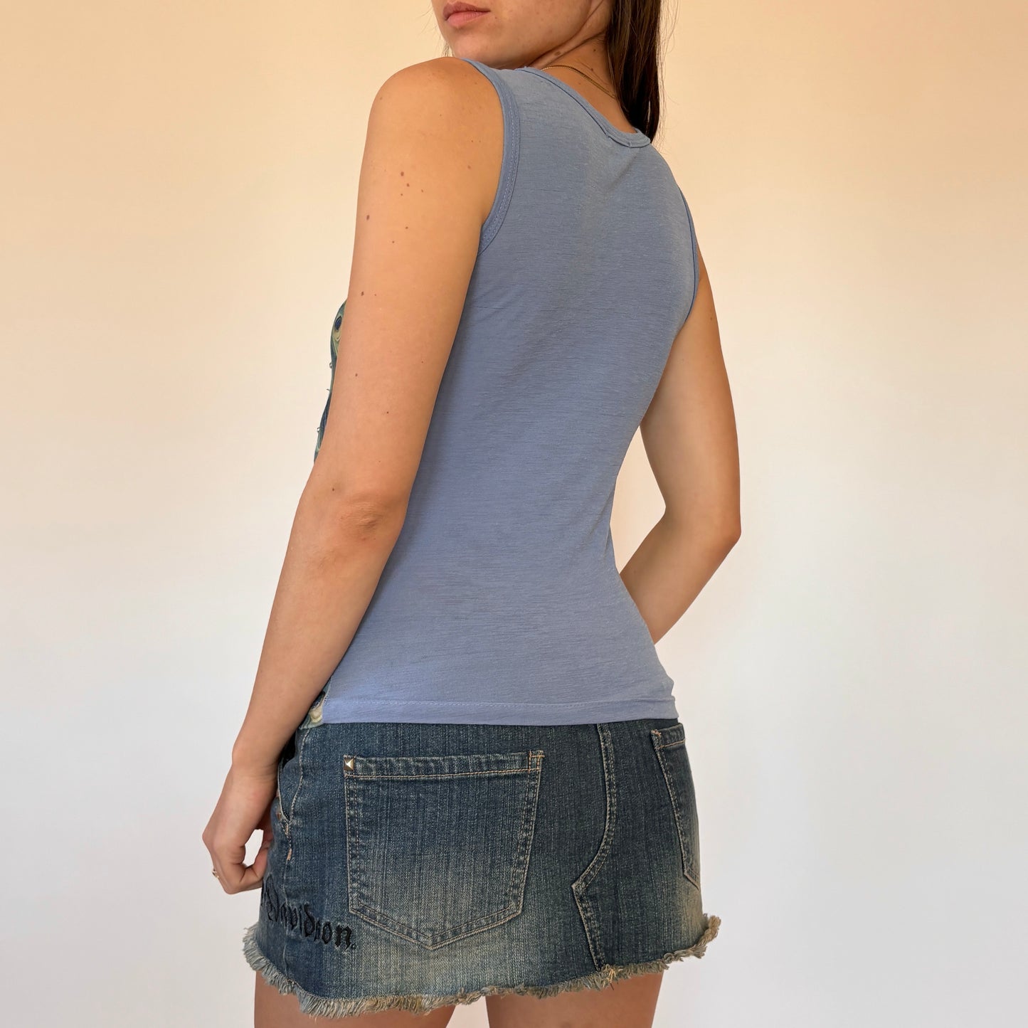 Y2K Mesh Peacock Tank (S)