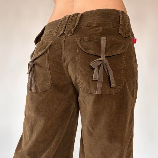 Y2K Low Rise Corduroy Capris (S)