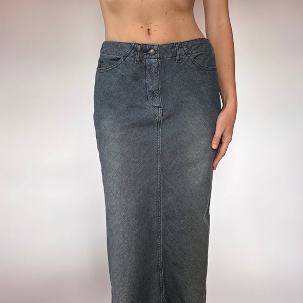 90s Denim Maxi Skirt (XS)