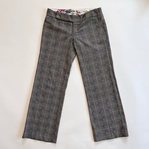 Y2K Low Rise Plaid Trousers (S)