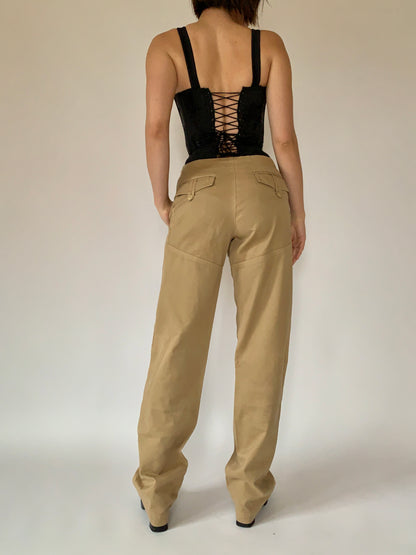 Y2K Khaki Trousers (S)