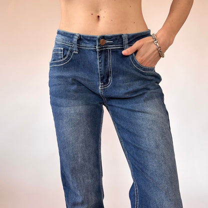 Y2K Embellished Pocket Jeans (M)