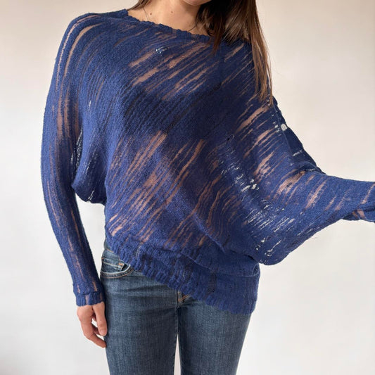 BCBG Asymmetric Slouchy Knit Top (XS/S)