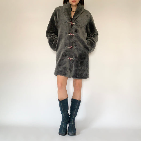 Vintage Faux Fur Coat (S)