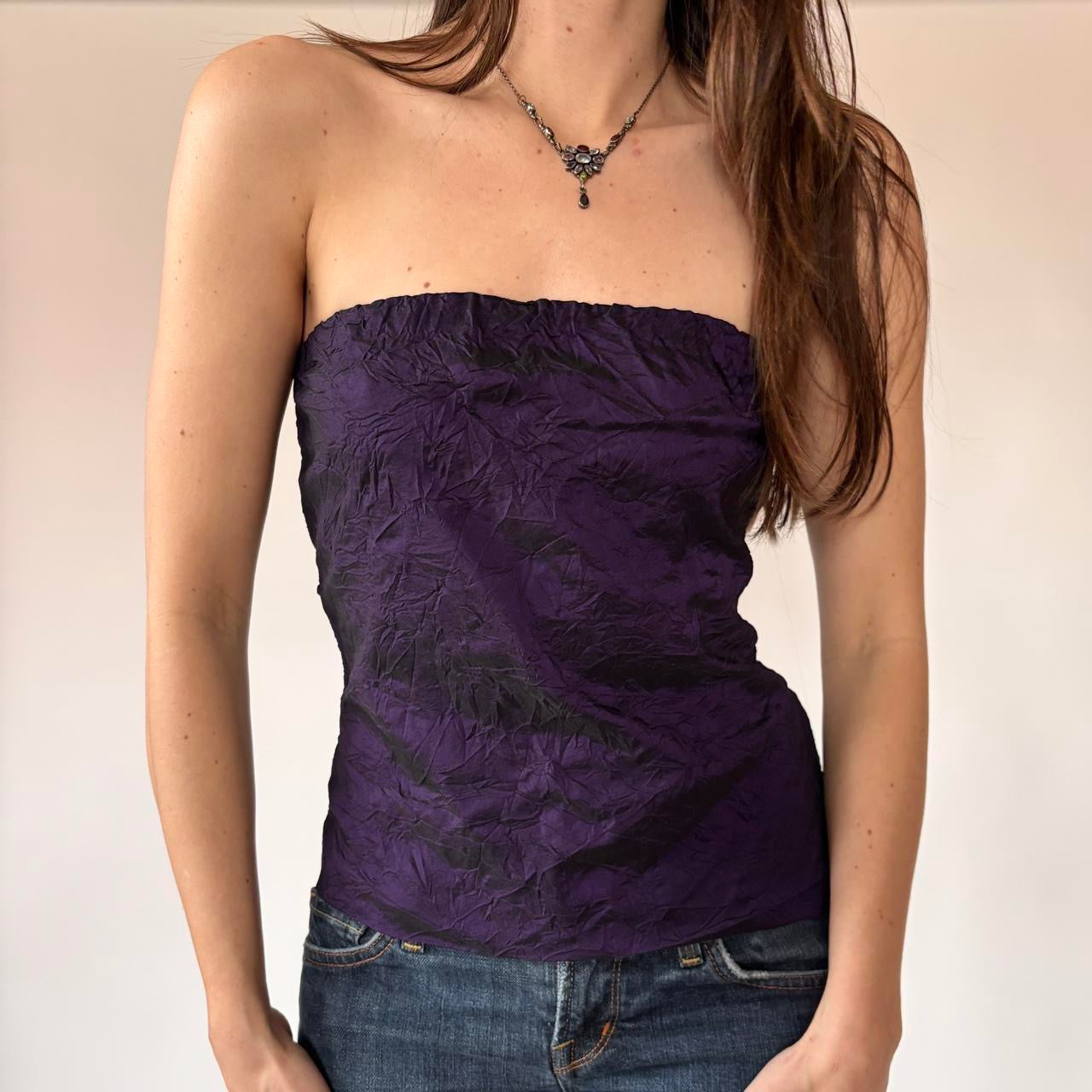90s Nicole Miller Strapless Top (M)