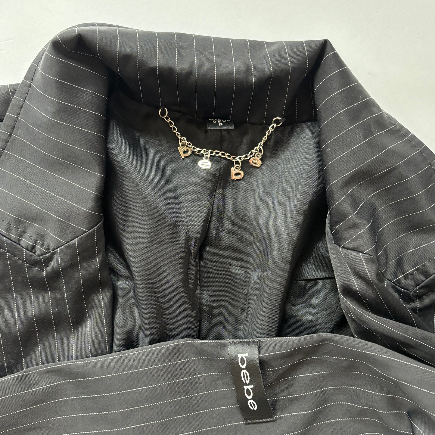 Bebe 2000s Pinstripe Blazer (XS)