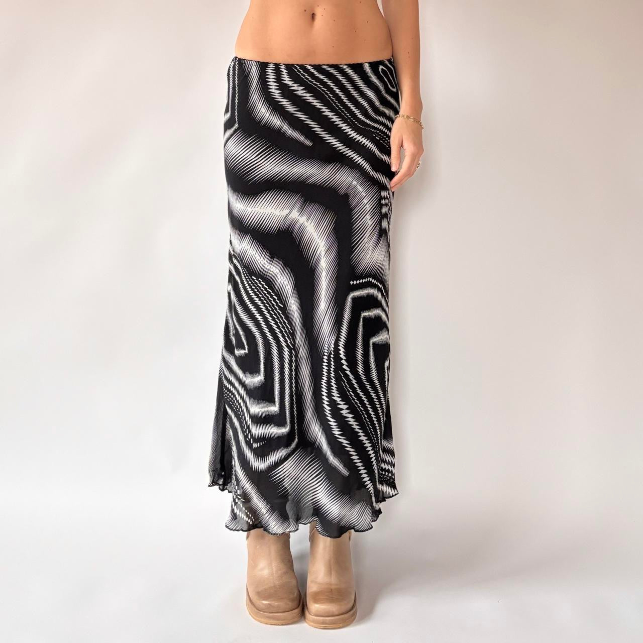 2000s Trippy Maxi Skirt (XS/S)
