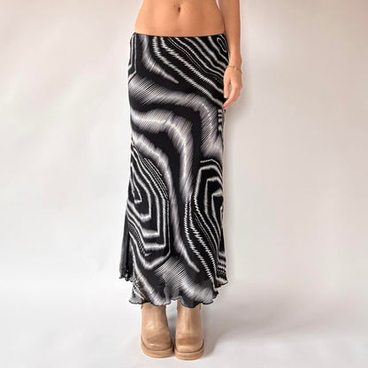 2000s Trippy Maxi Skirt (XS/S)