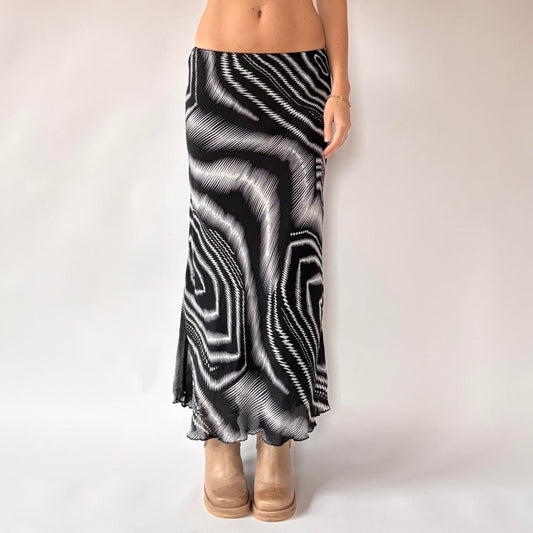 2000s Trippy Maxi Skirt (XS/S)