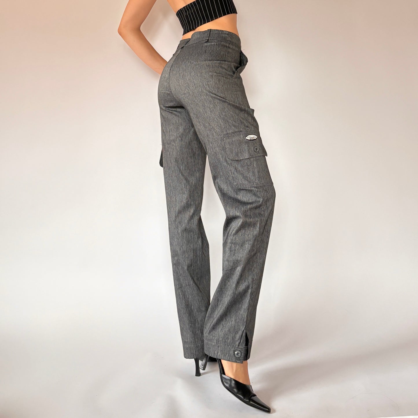 Charcoal Stretch Cargos (S)