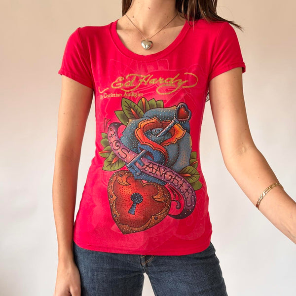 Ed Hardy Rhinestone Tee (S)