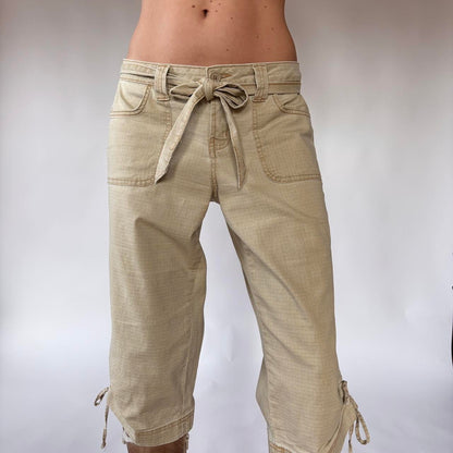Y2K Ruched Capri Pants (M/L)