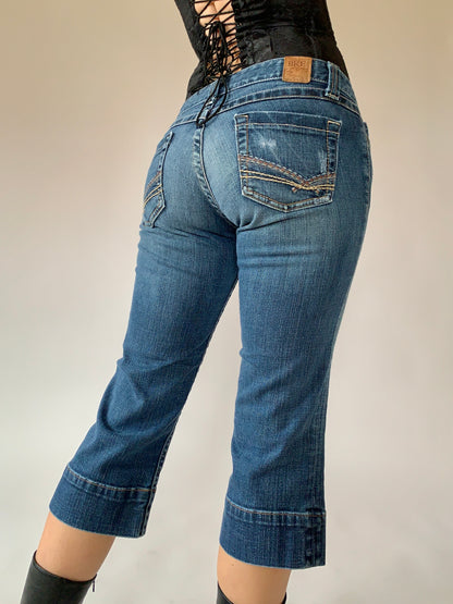 Y2K Denim Capris - Small