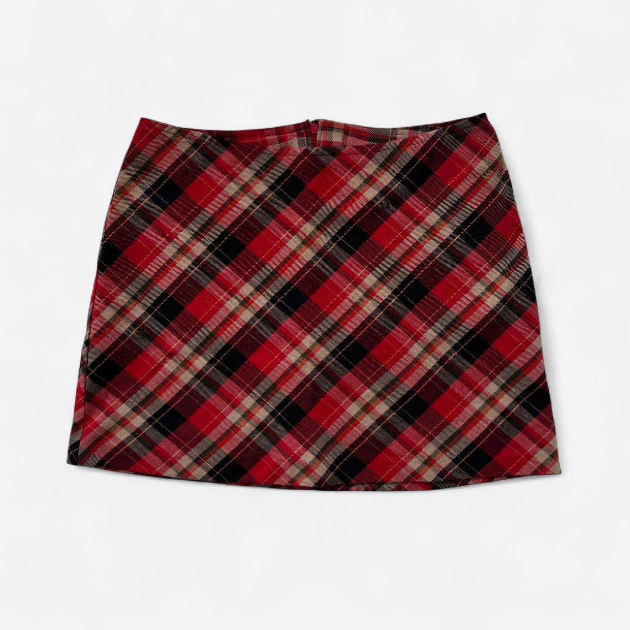 90s Plaid Mini Skirt (XS)