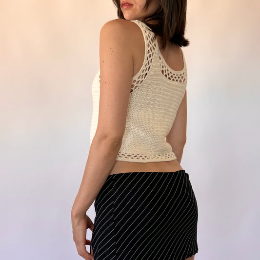 90s Crochet Florette Tank (S)