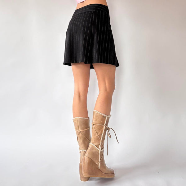 2000s Pinstripe Mini Skirt (S)