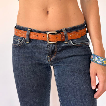Embossed Genuine Leather Belt