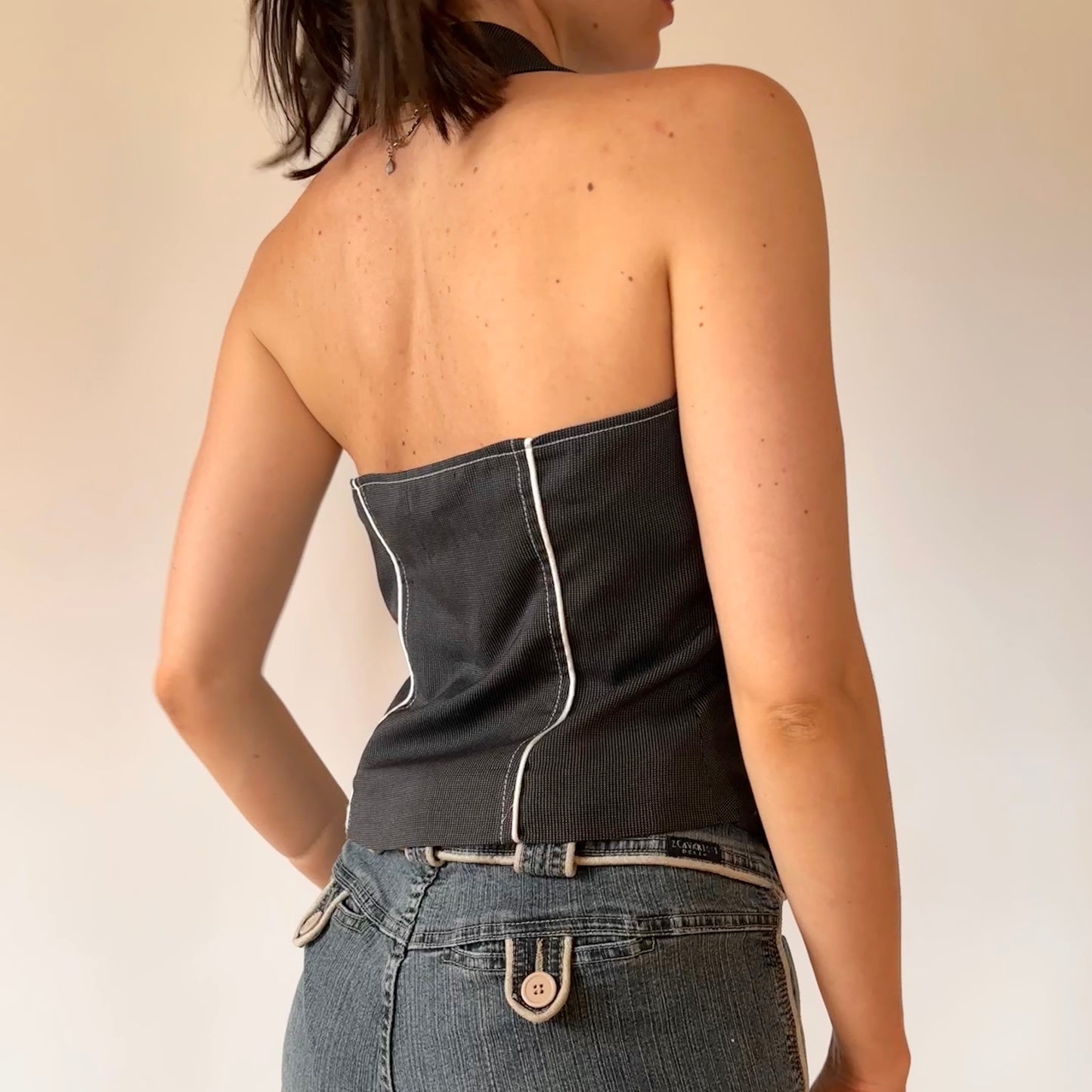 Y2K Corpcore Suit Vest (M)