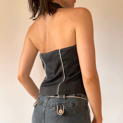 Y2K Corpcore Suit Vest (M)