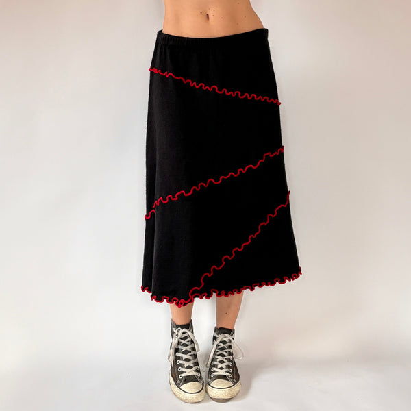 Vintage Alpaca Squiggle Skirt (S/M)