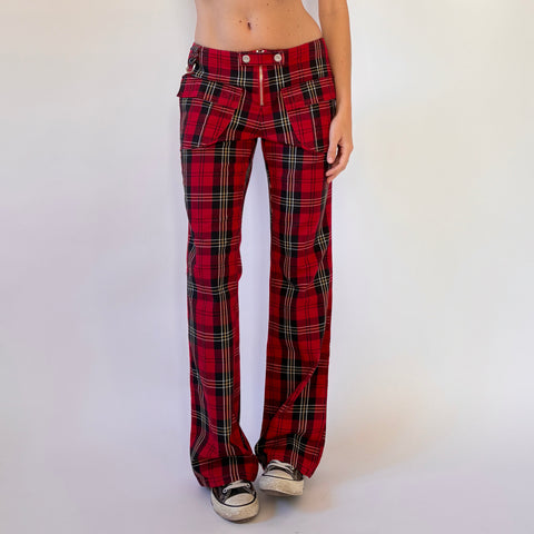 2000s Plaid Tommy Jeans Flares (S)