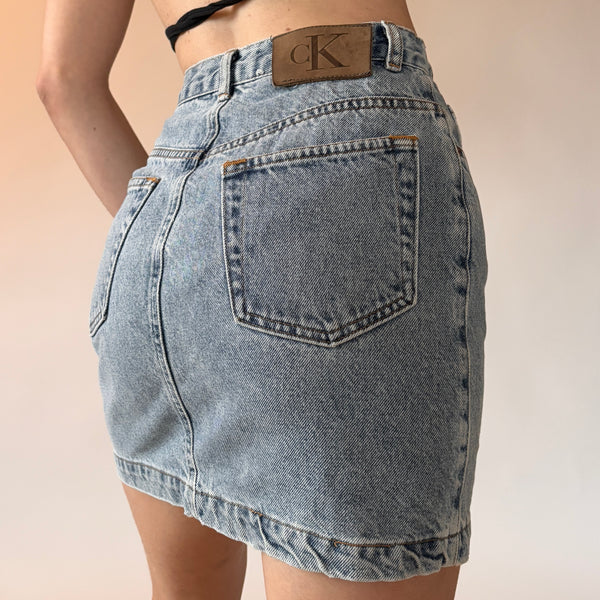 Calvin Klein 90s Denim Skirt (XS)