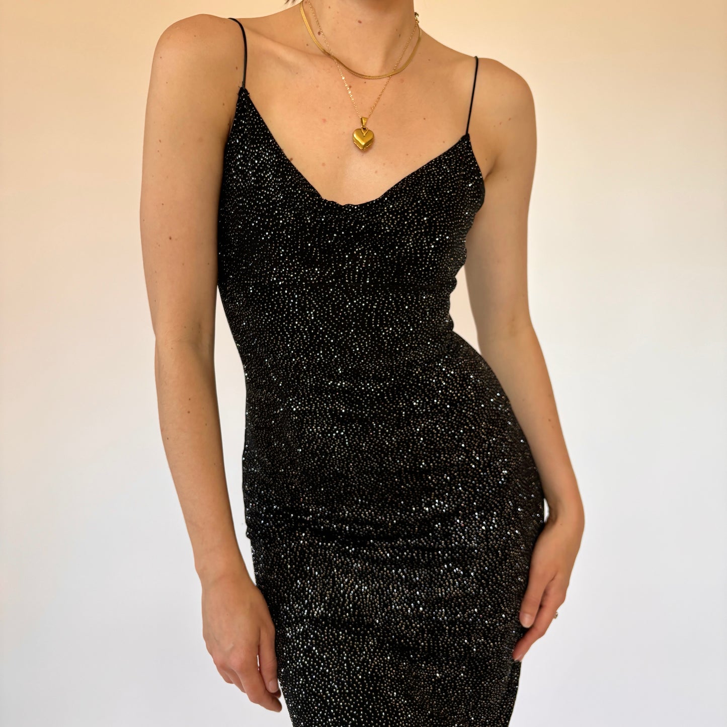 Y2K Glitter Midi Dress (XS/S)