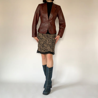 Vintage 1970s Leather Blazer (S)