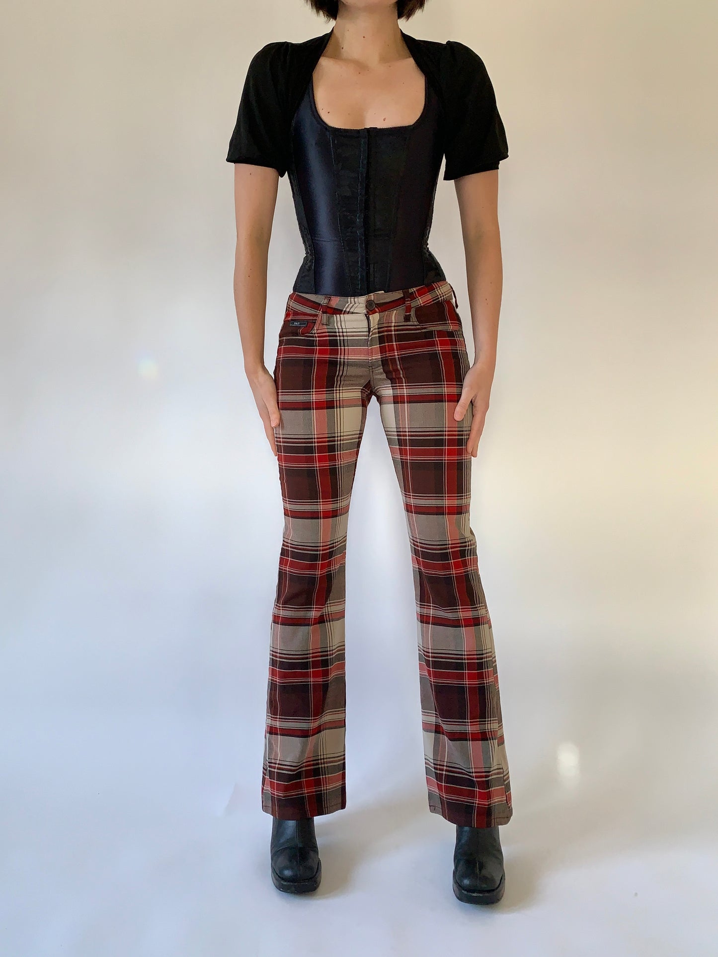 Vintage Plaid Flares - XS