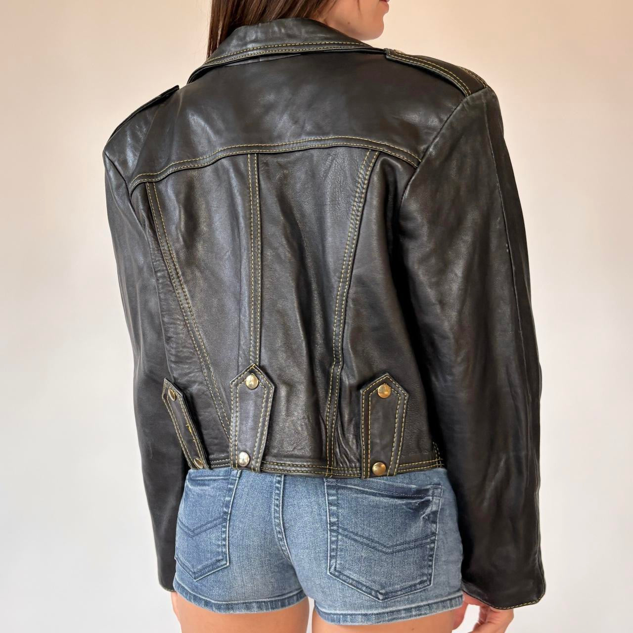 Bebe Leather Moto Jacket (M)