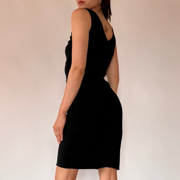 90s Noir Midi Dress (XS)