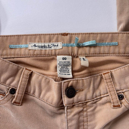 Y2K Abercrombie & Fitch Low Rise Corduroys (XXS)