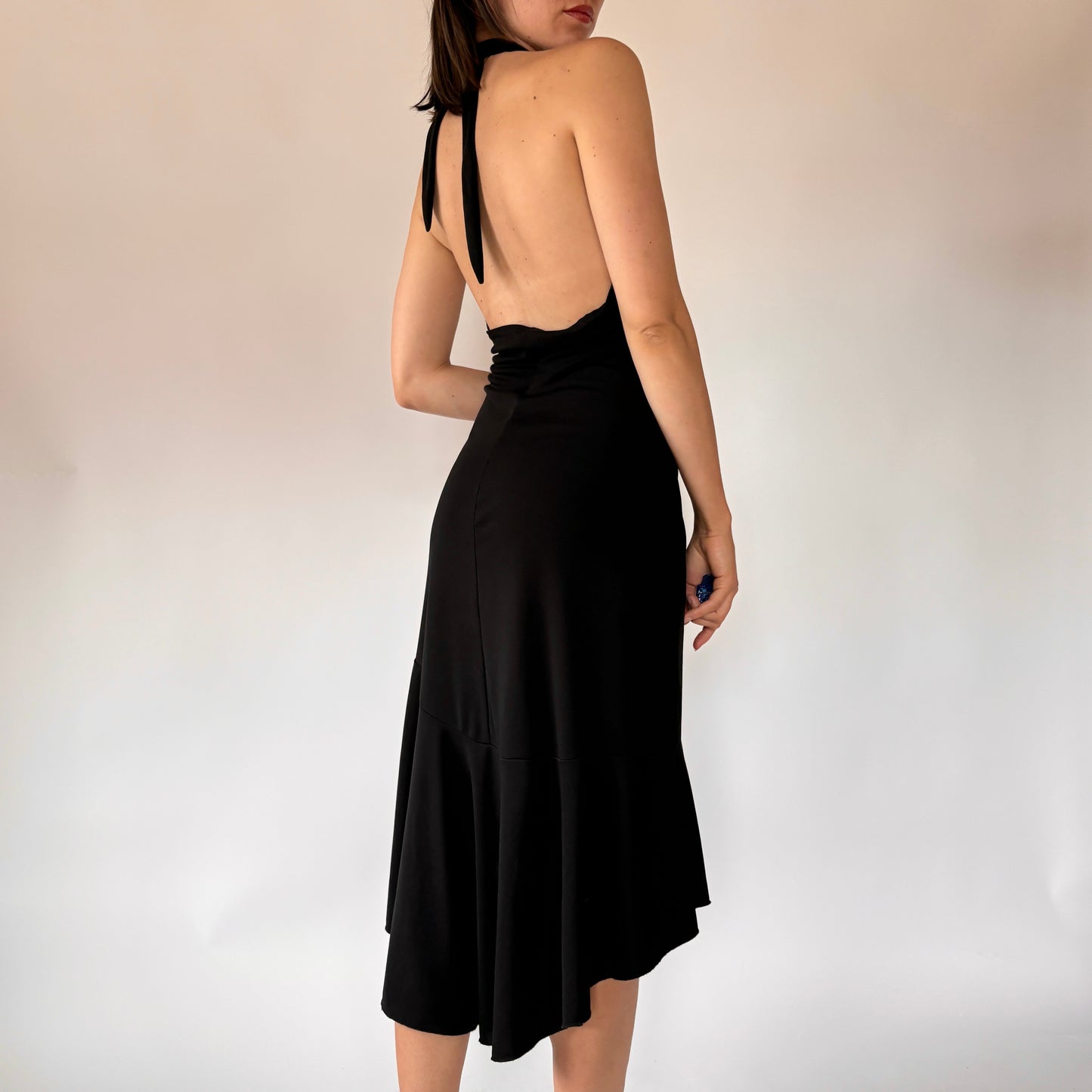 90s Flirty Halter Dress (M/L)