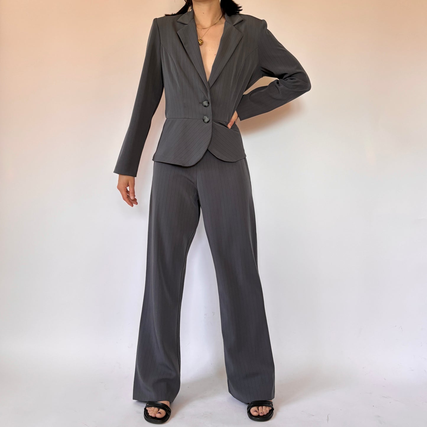 90s Corpcore Two-Piece Suit (S)