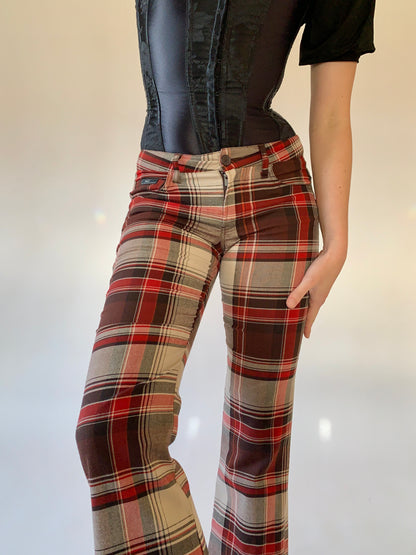 Vintage Plaid Flares - XS