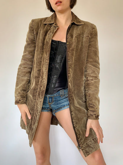 Vintage Corduroy Trench - Small