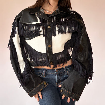 80s Custom James Dean Fringe Jacket (M)