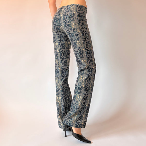 Y2K Tapestry Print Flares (XS)