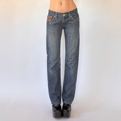 Levi’s Low Rise Embroidered Jeans (S/M)