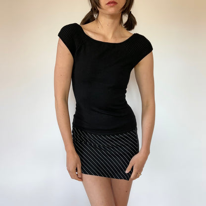 90s Noir Silk Blend Tee (XXS/XS)