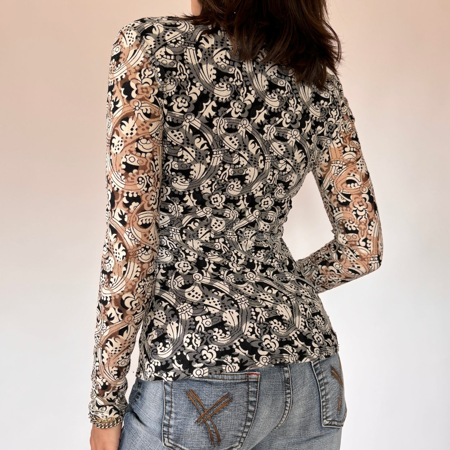 Y2K Mesh Longsleeve Top (XS/S)