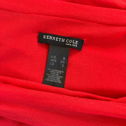 Cherry Silk Mesh Off Shoulder Top (S)