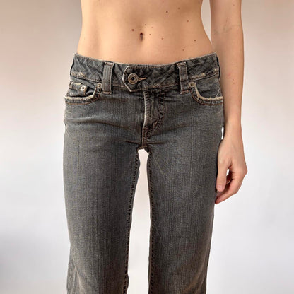 Y2K Low Rise Bootcut Jeans (XS/S)