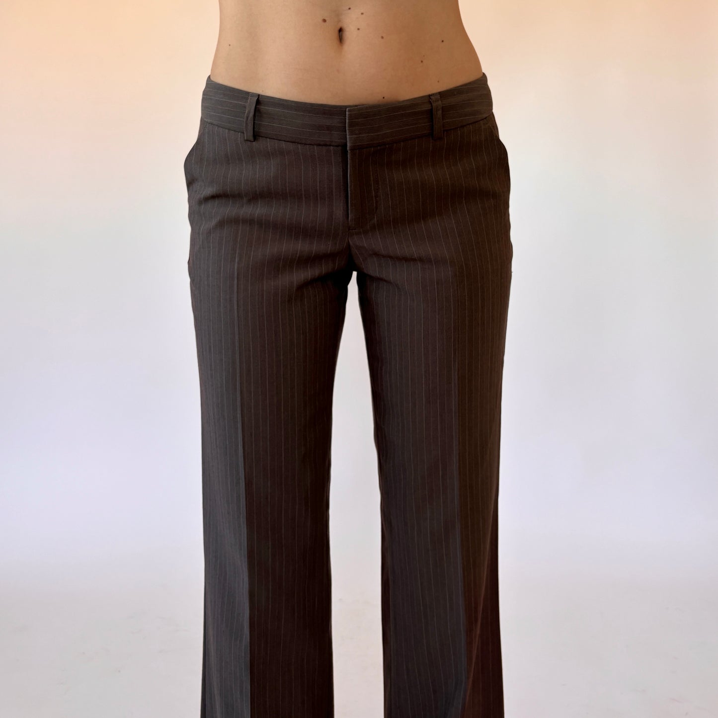 2000s Corpcore Pinstripe Trousers (XS)