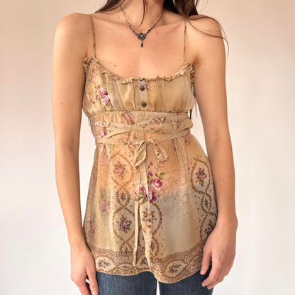 Y2K Boho Babydoll Top (S/M)
