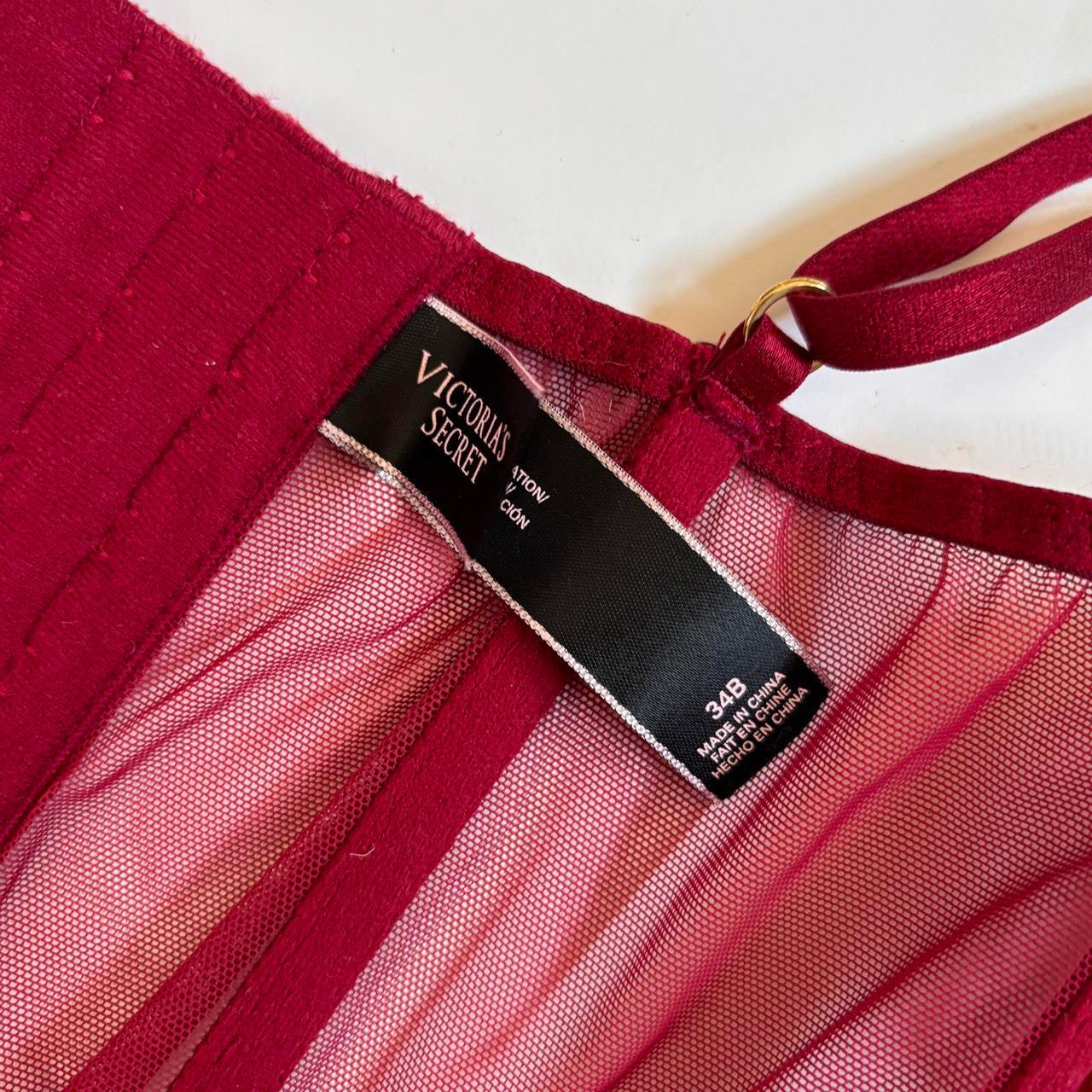 Victoria’s Secret Burgundy Lace Corset (34B)