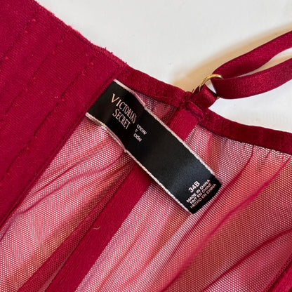 Victoria’s Secret Burgundy Lace Corset (34B)