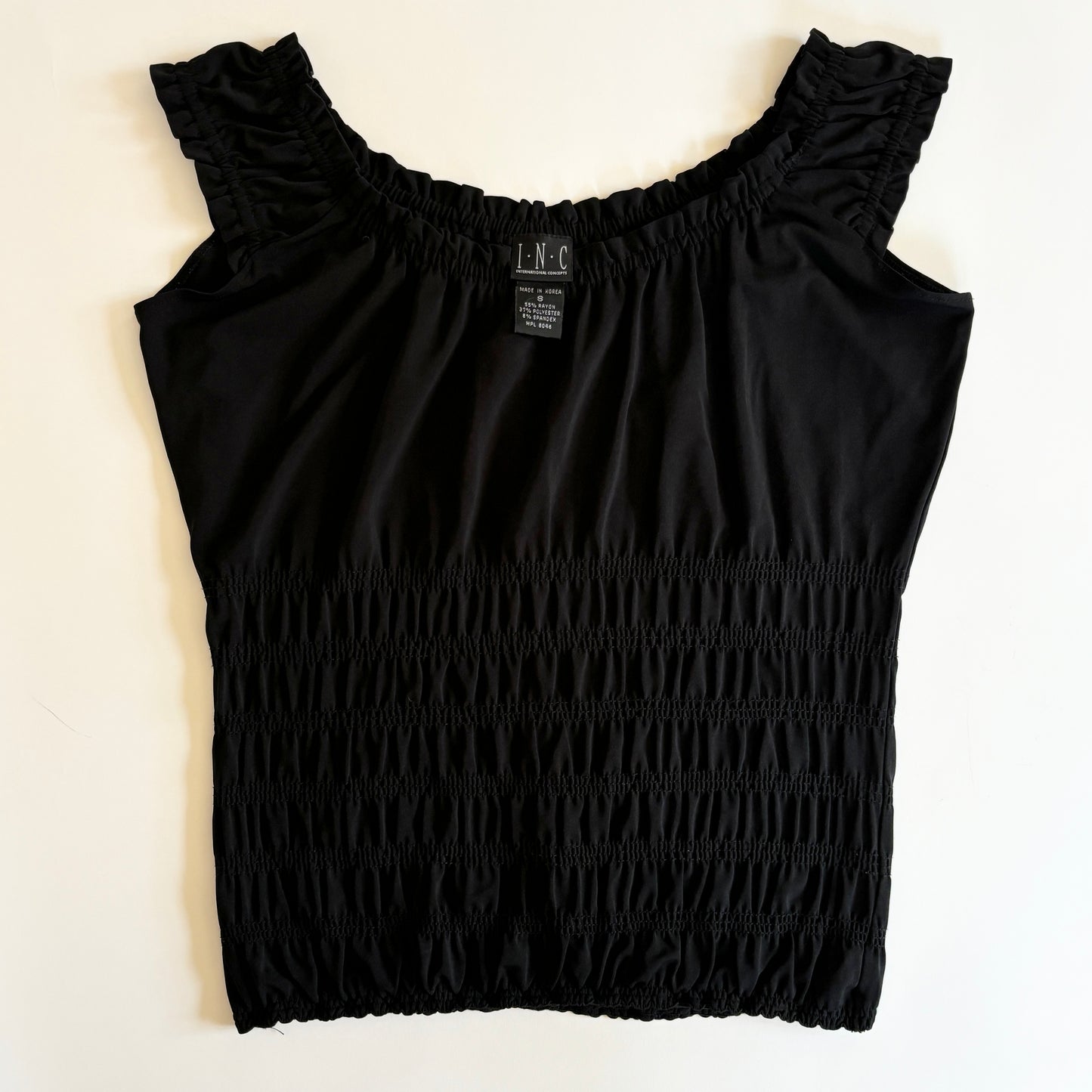 90s Noir Milkmaid Top (S/M)