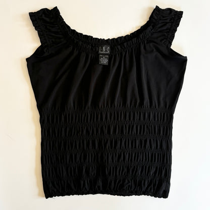 90s Noir Milkmaid Top (S/M)